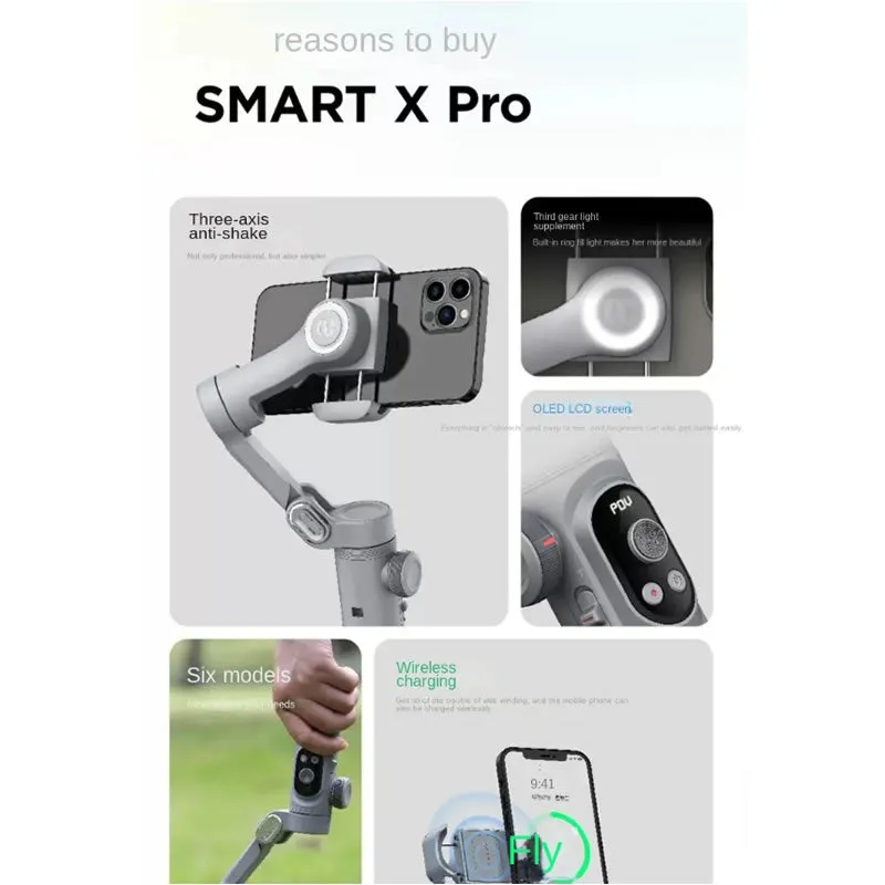 01000934 Smartx Pro 3-Axis Smartphone Stablizer