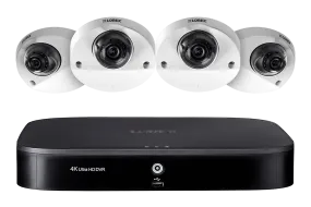 1080p HD Surveillance System featuring 4 Audio Cameras with 90ft Night Vision