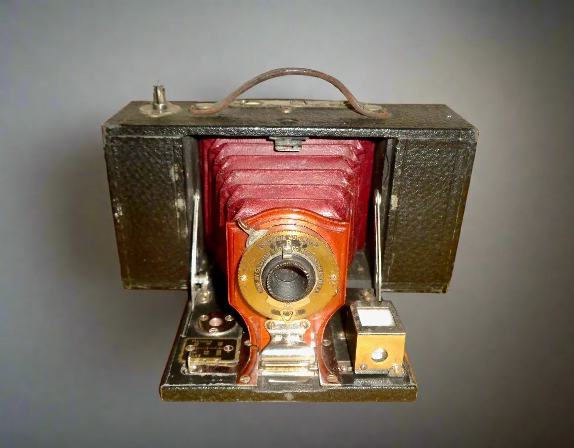 1900s Kodak No.2 Model A Folding Brownie Roll Film Camera Made By Kodak USA