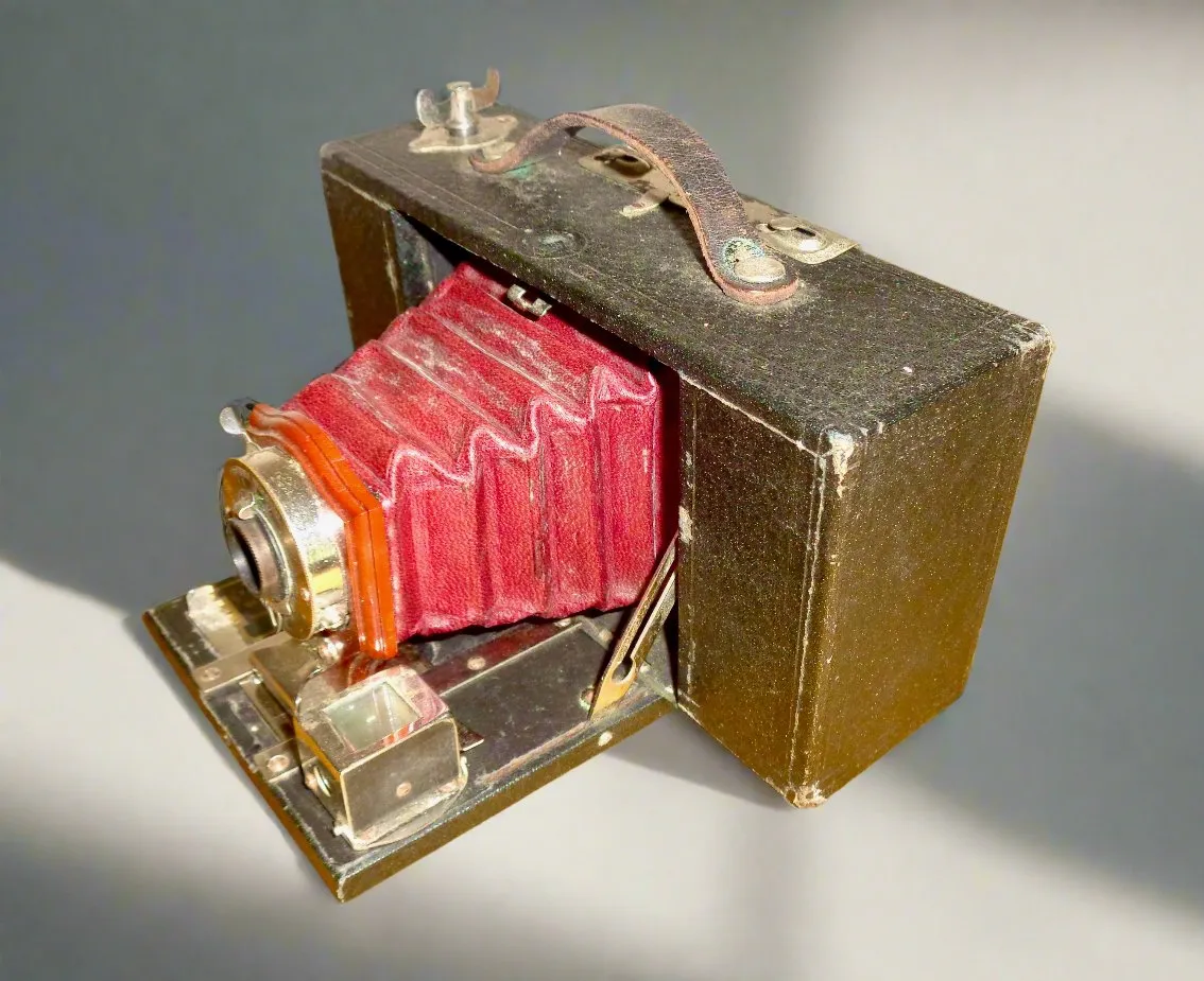 1900s Kodak No.2 Model A Folding Brownie Roll Film Camera Made By Kodak USA