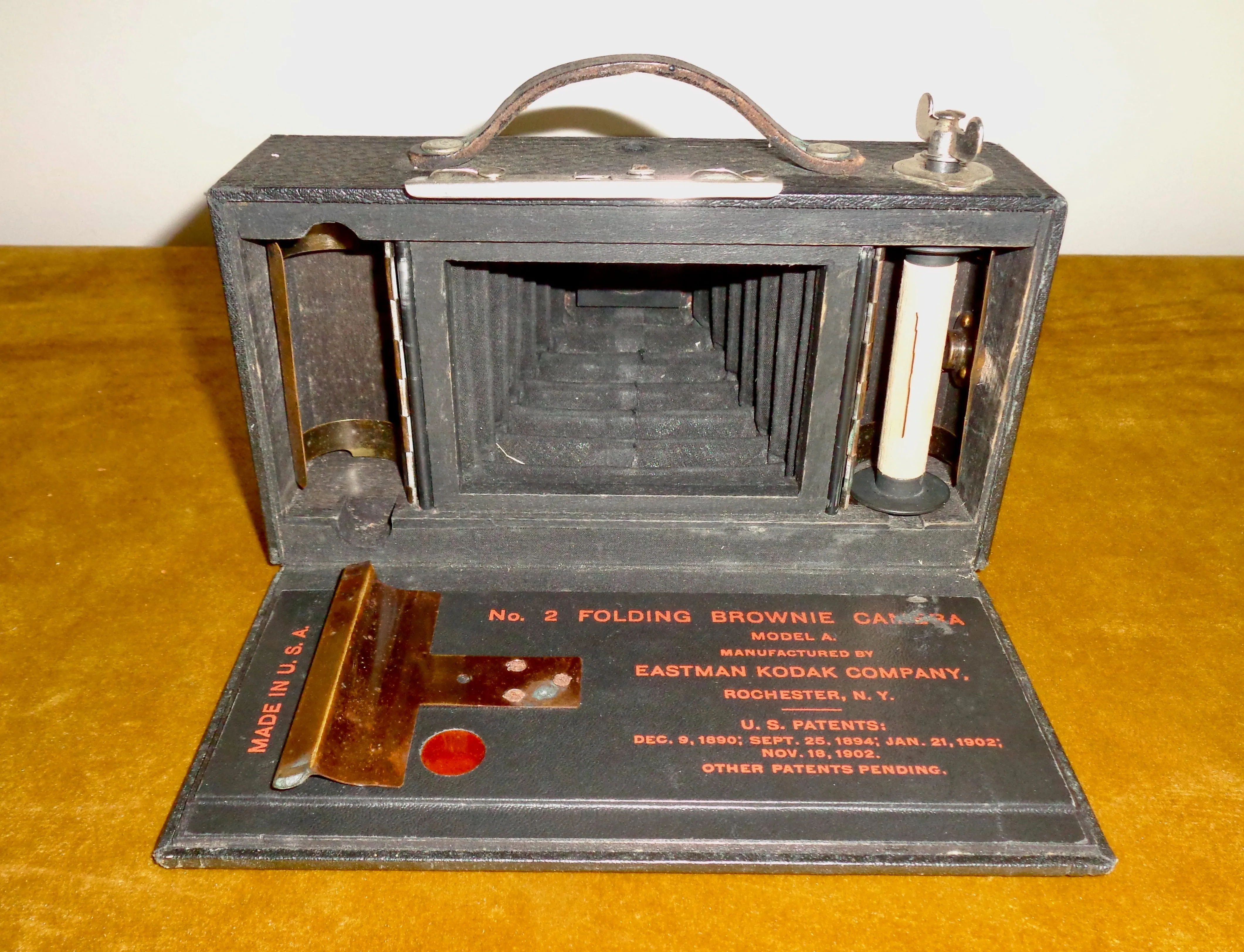 1900s Kodak No.2 Model A Folding Brownie Roll Film Camera Made By Kodak USA