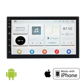 7 Inch - Universal Android Entertainment & GPS System With Apple Car Play