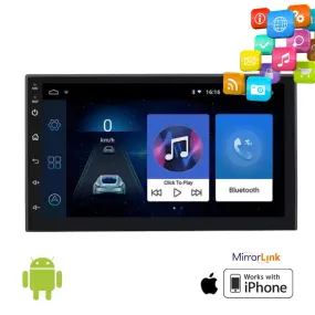 7 Inch - Universal Android Entertainment & GPS System With Phone Link