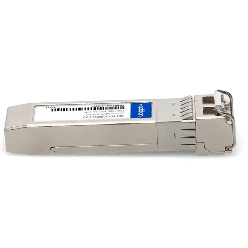AddOn Cisco ONS ONS-SC -10GEP55.3 Compatible TAA Compliant 10GBase-DWDM 50GHz SFP  Transceiver (SMF, 1555.34nm, 80km, LC, DOM) ONS-SC -10GEP55.3-AO