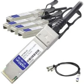 AddOn IBM 49Y7888 Compatible TAA Compliant 40GBase-CU QSFP  to 4xSFP  Direct Attach Cable (Passive Twinax, 5m) 49Y7888-AO
