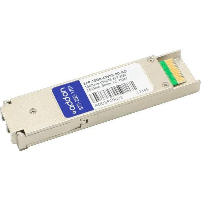 Addon Msa And Taa Compliant 10Gbase-Cwdm Xfp Transceiver (Smf, 1550Nm, 80Km, Lc, Dom)
