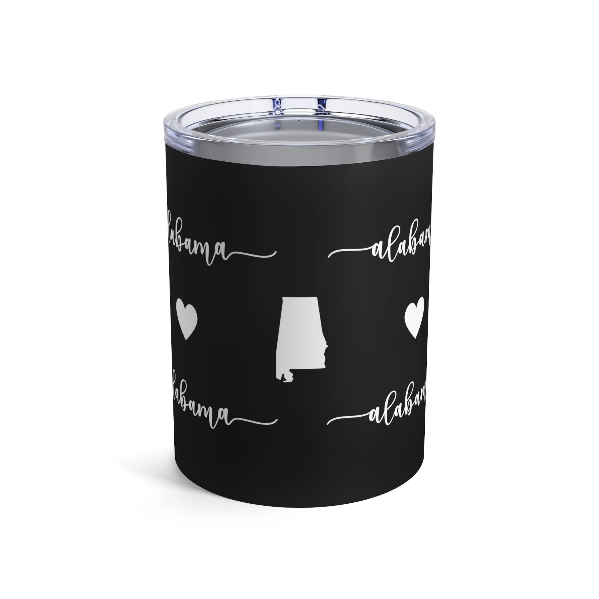 Alabama Heart Stainless Steel 10-Ounce Tumbler - State Pride Insulated Mug for Hot and Cold Beverages"