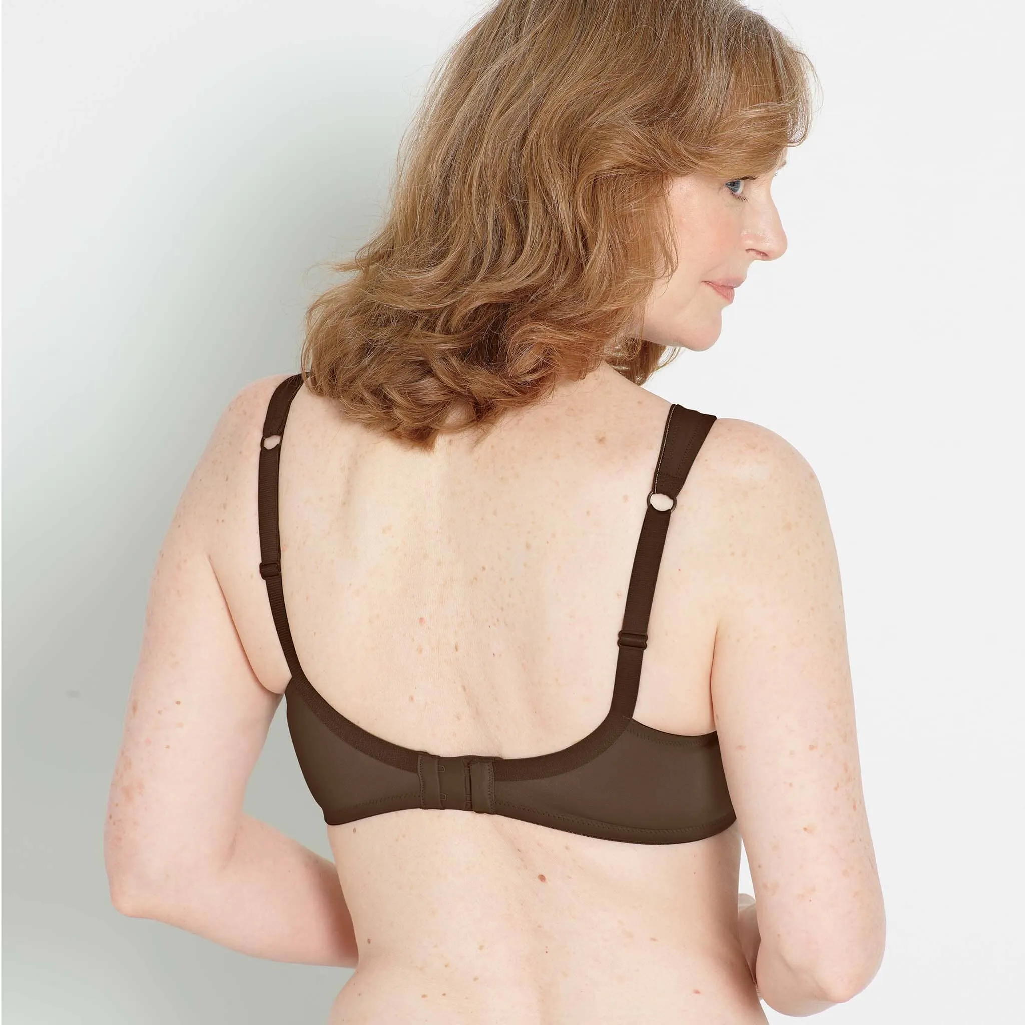 All Over Lace Microfiber Pocketed Especially For You Bra Chocolate/Bilateral