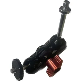 Aluminium Magic Arm Monitor Mount w/ Double Ballhead - 1/4 inch mount Ball Head