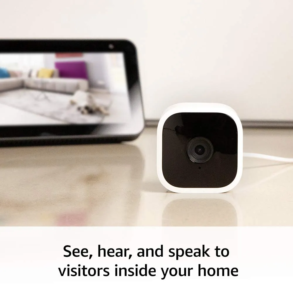 Amazon Blink Mini Compact Indoor Plug-In Smart Security Camera - 2 Pack