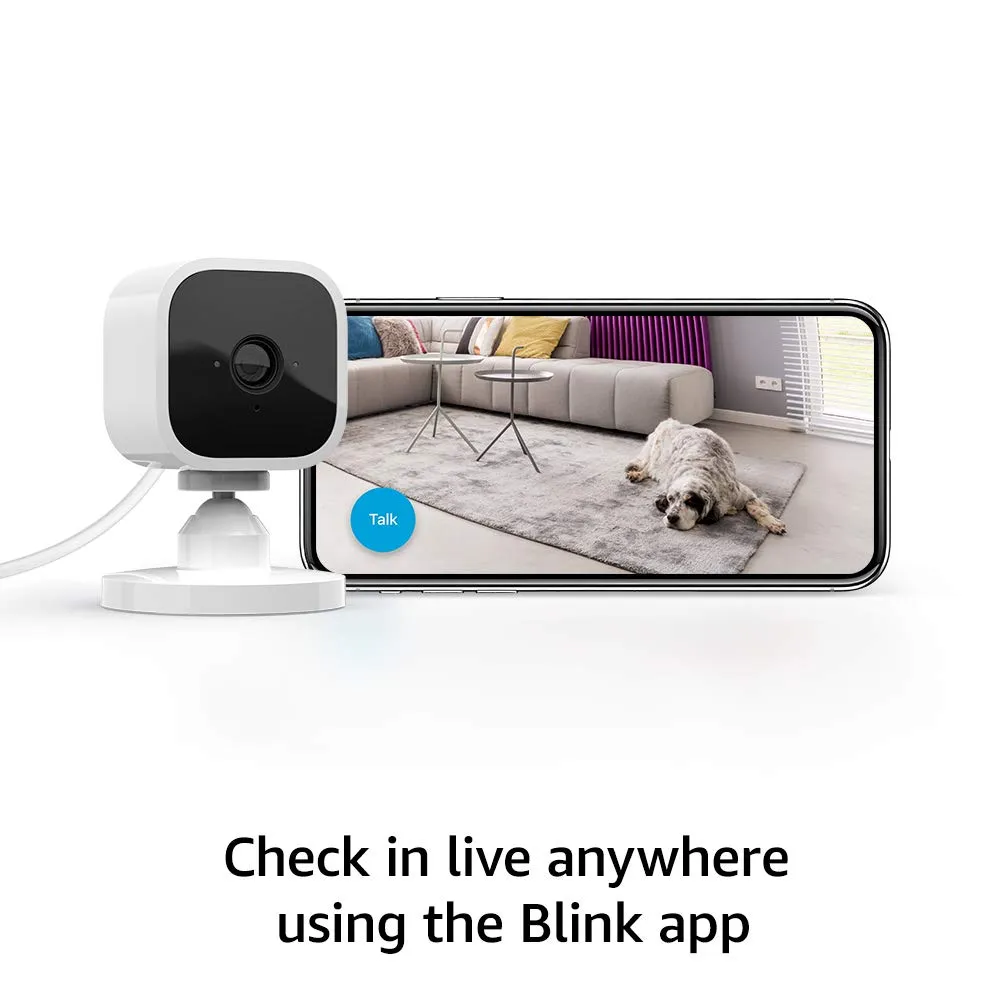 Amazon Blink Mini Compact Indoor Plug-In Smart Security Camera - 2 Pack