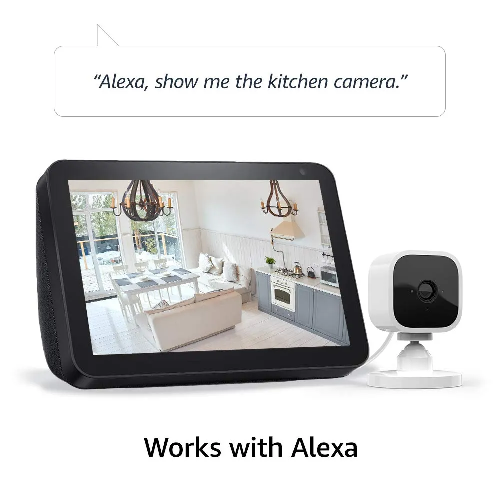 Amazon Blink Mini Compact Indoor Plug-In Smart Security Camera - 2 Pack