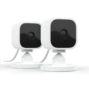 Amazon Blink Mini Compact Indoor Plug-In Smart Security Camera - 2 Pack
