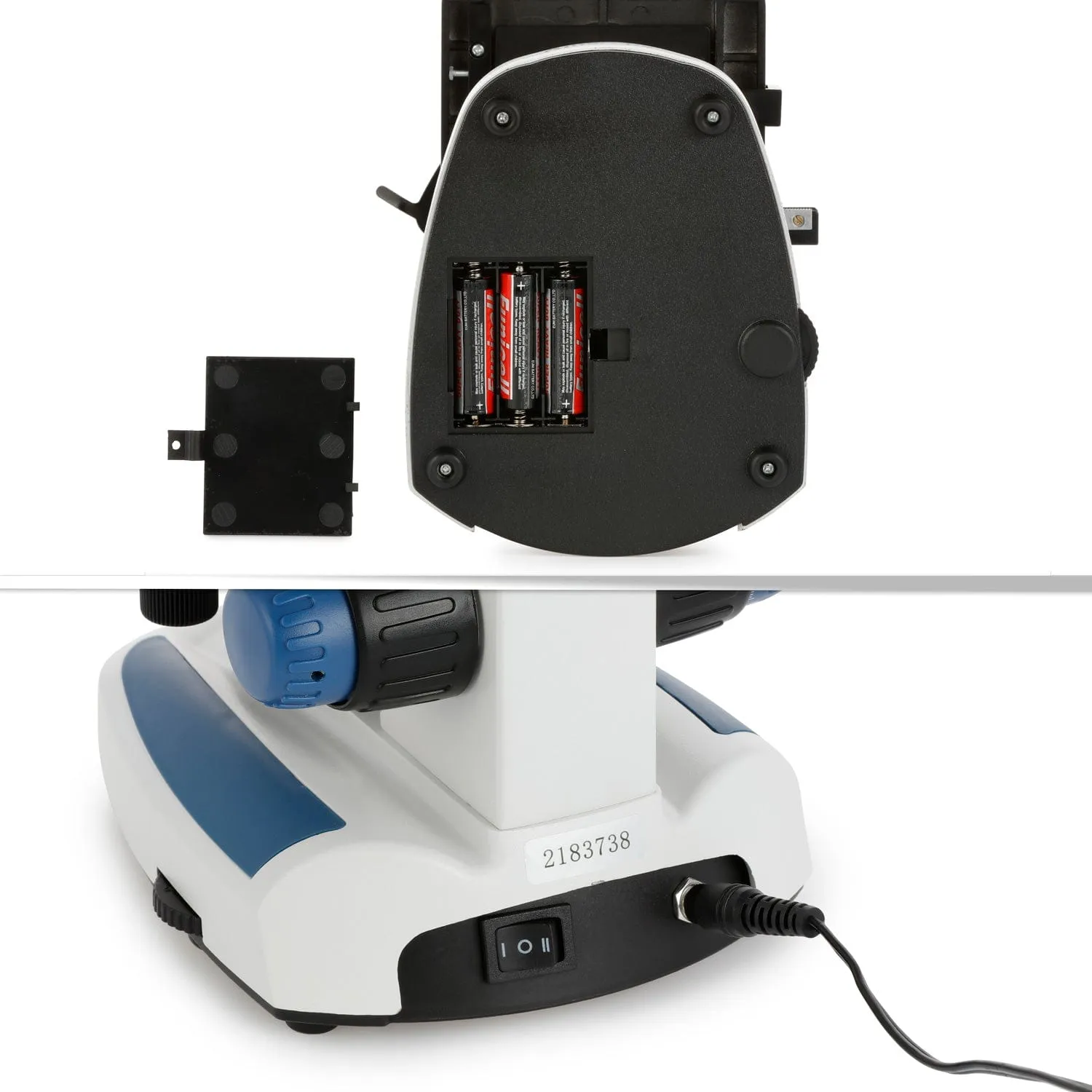 AmScope B110 Series Premium Student Lab Binocular Compound Microscope Bundles: 40X-1000X dual LED, Ergonomic, with Digital Camera, Tweezers, and Prepared Microscope Slide Set