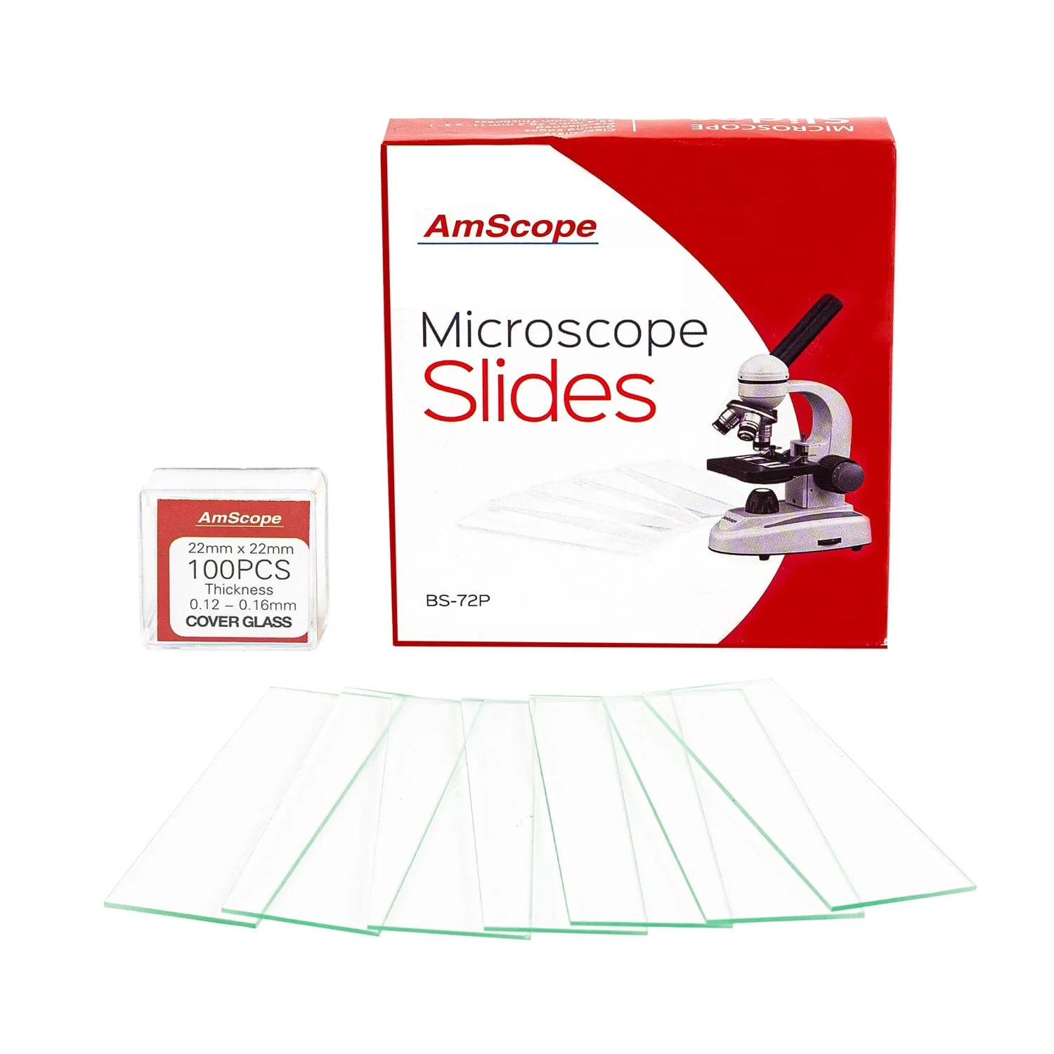 AmScope B110 Series Premium Student Lab Binocular Compound Microscope Bundles: 40X-1000X dual LED, Ergonomic, with Digital Camera, Tweezers, and Prepared Microscope Slide Set