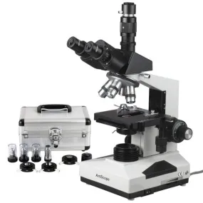 AmScope T490 Series Phase-contrast Trinocular Compound Microscope with 1080P HDMI C-mount Camera