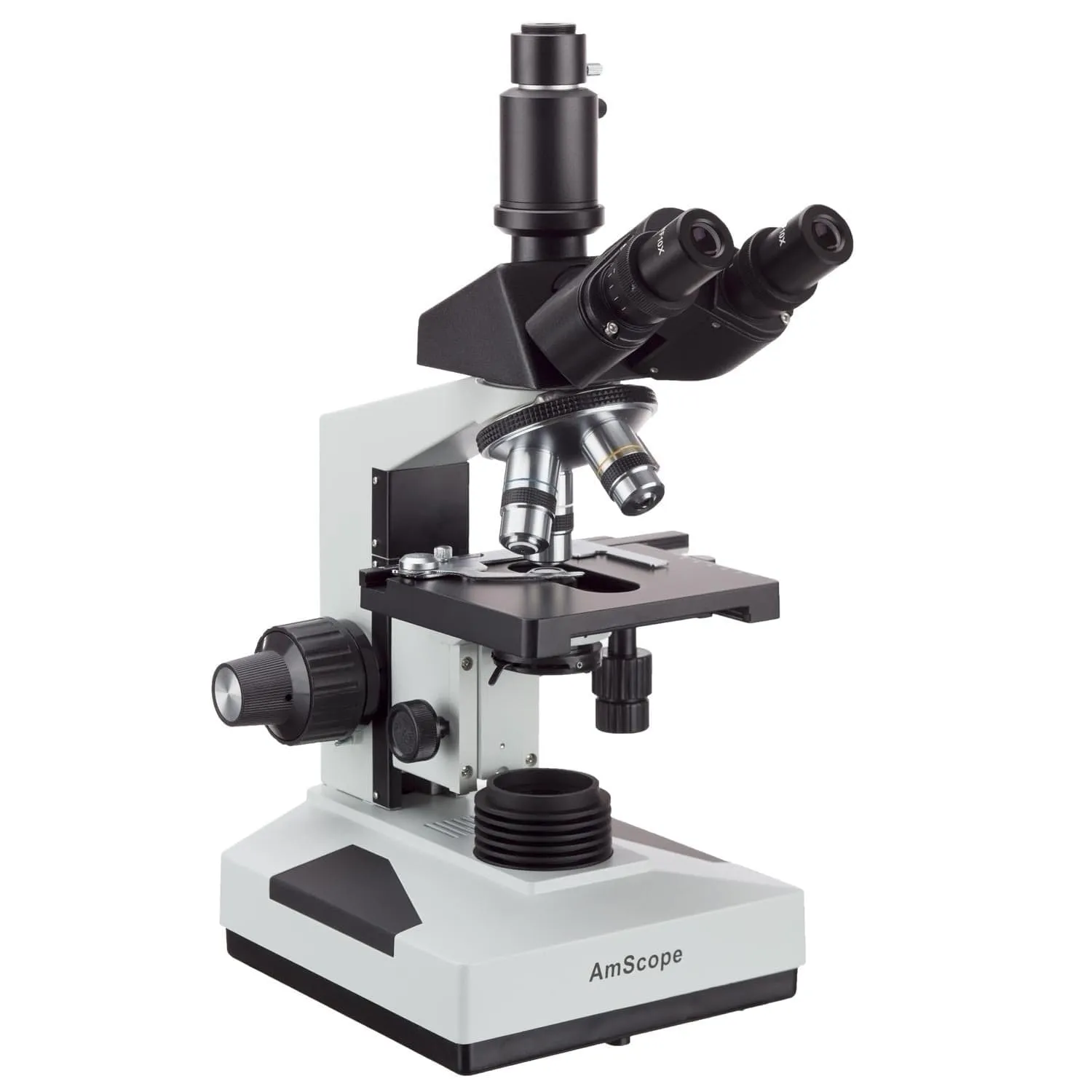AmScope T490 Series Phase-contrast Trinocular Compound Microscope with 1080P HDMI C-mount Camera