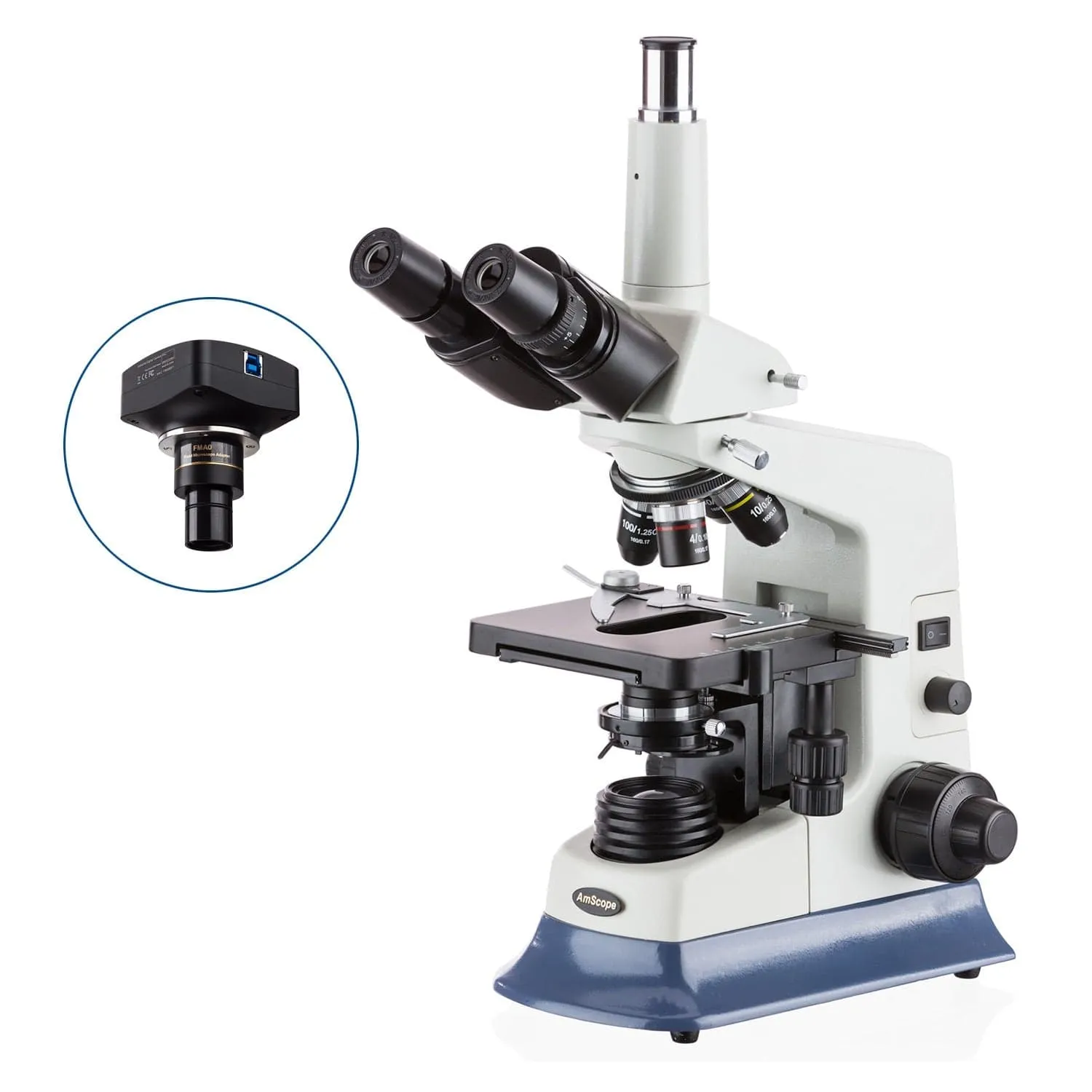 AmScope T590 Series Biological Trinocular Compound Microscope