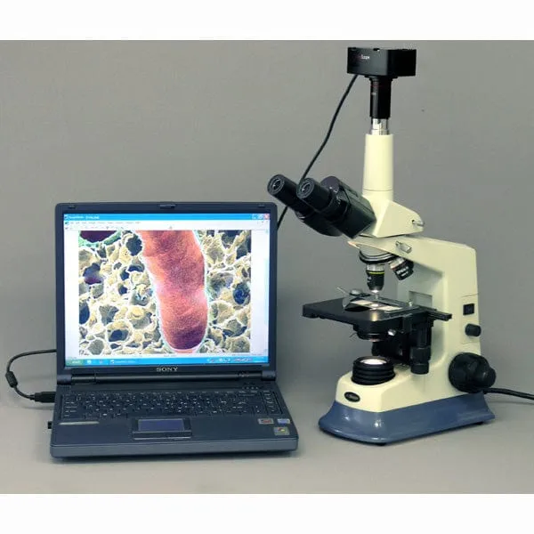 AmScope T590 Series Darkfield Trinocular Compound Microscope with 20W Halogen and Optional Digital Camera