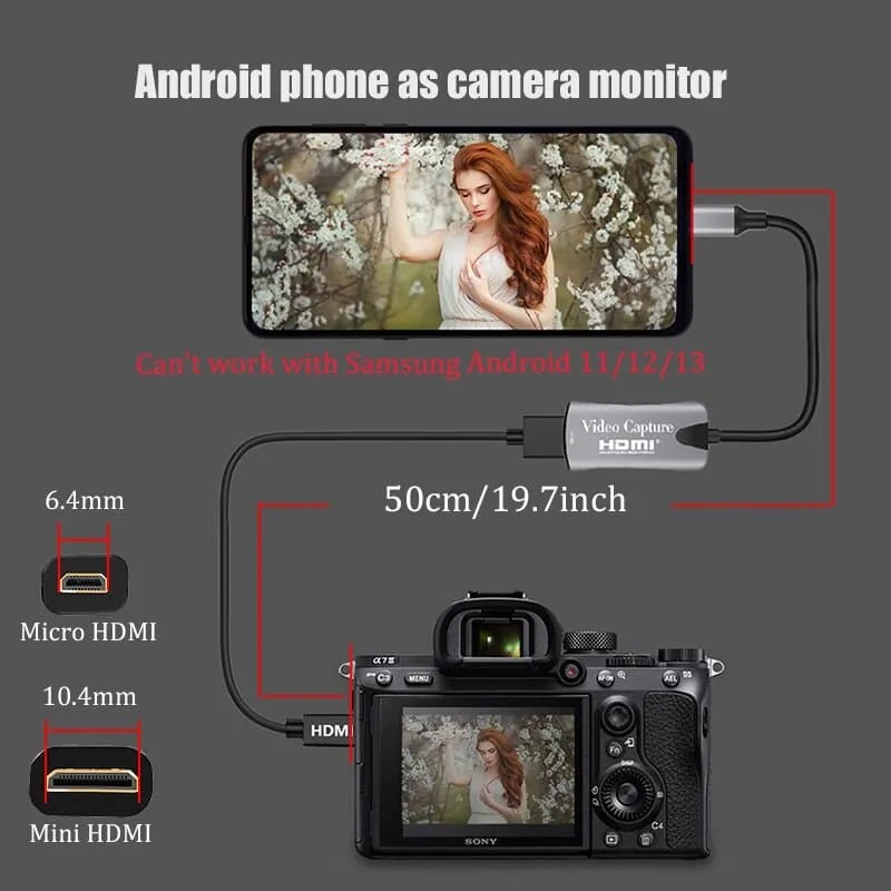 Android Phone & Tablet as Camera Monitor - HDMI Adapter for Vloggers & Filmmakers