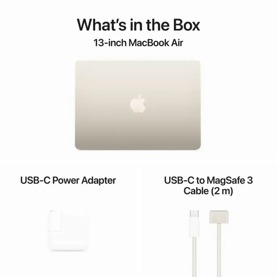 Apple MacBook Air 13" Apple M3 Chip Built for Apple Intelligence - 24GB Memory - 512GB SSD - Starlight