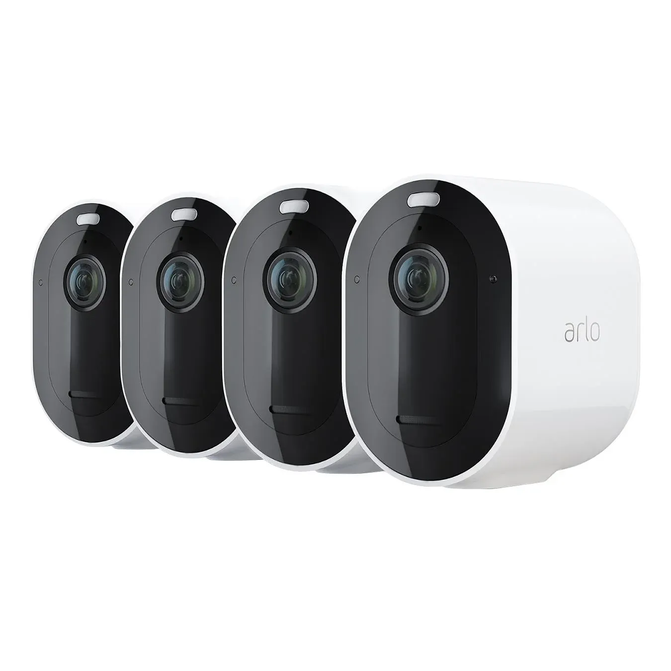 Arlo Pro 5 2K Spotlight Camera (4-Pack) - White/Back