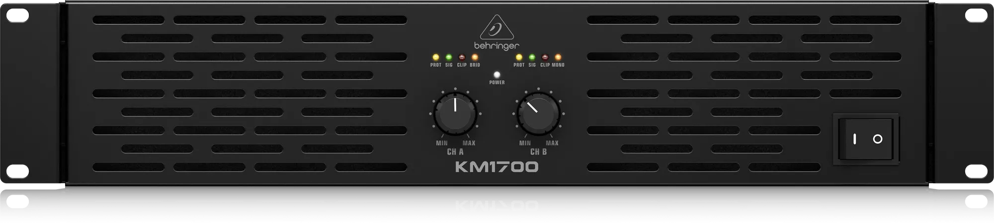 Behringer KM1700 1700W 2-Channel Power Amplifier 800w 800w @ 8ohms