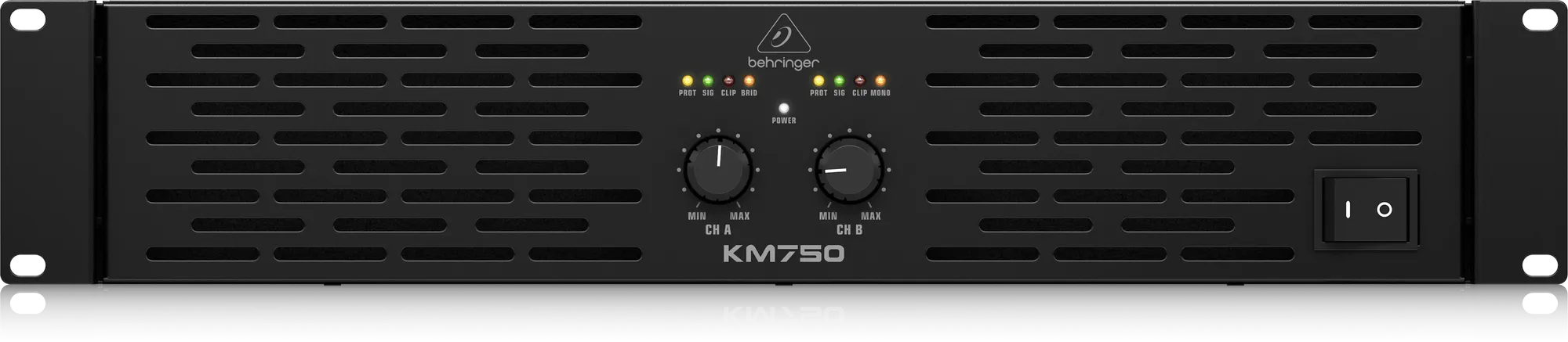 Behringer KM750 750W 2-channel Power Amplifier 400w 400 @ 4Ohms