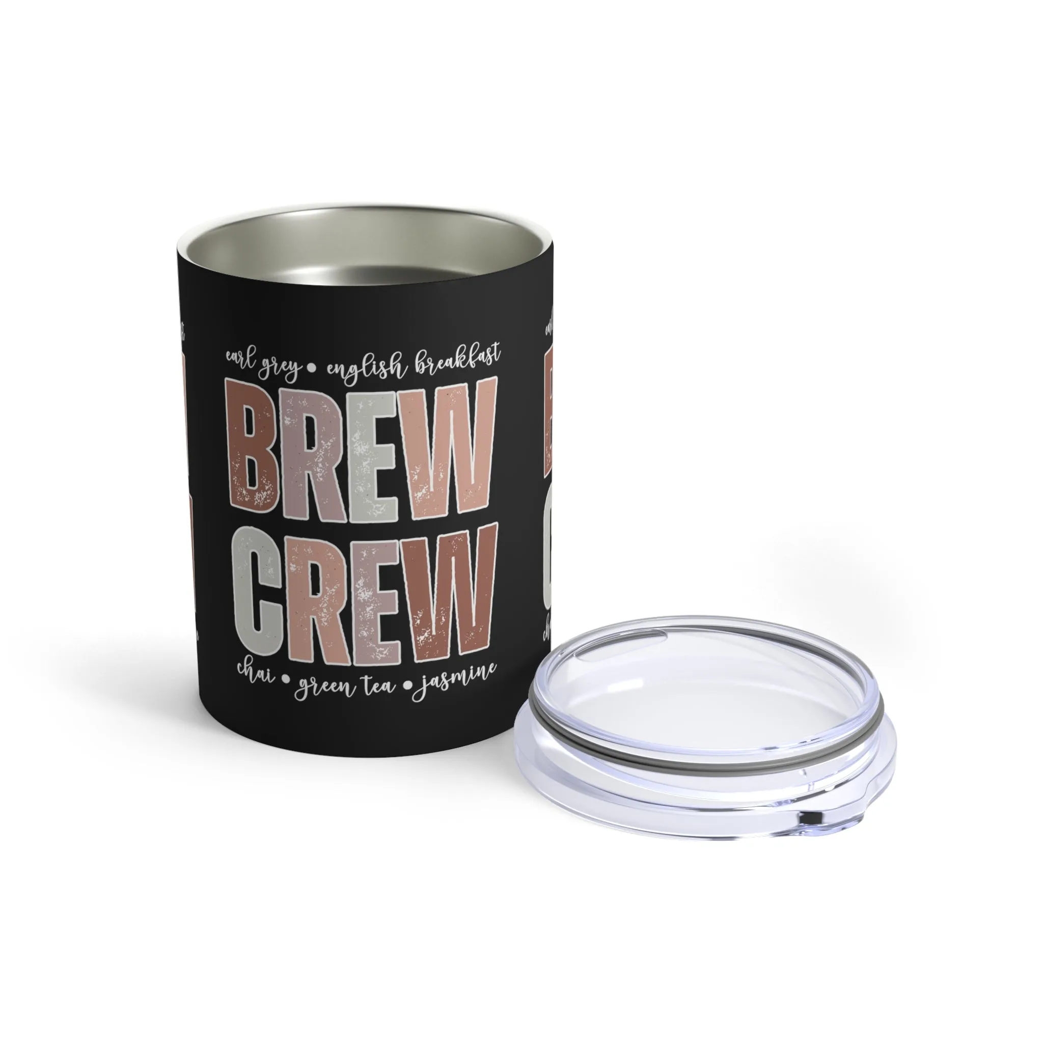 brew crew Tea Lover's Stainless Steel 10-Ounce Tumbler - Earl Grey, ChamoBrew Crew mile, Chai, and More!
