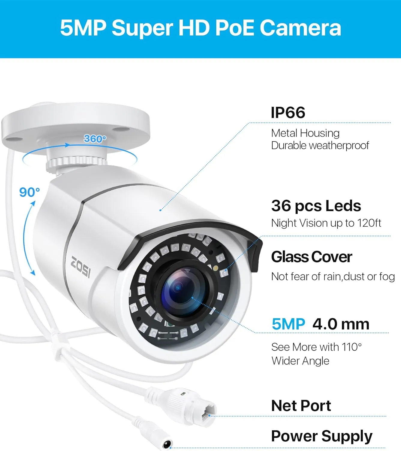 C261 5MP Add-on PoE Security Camera