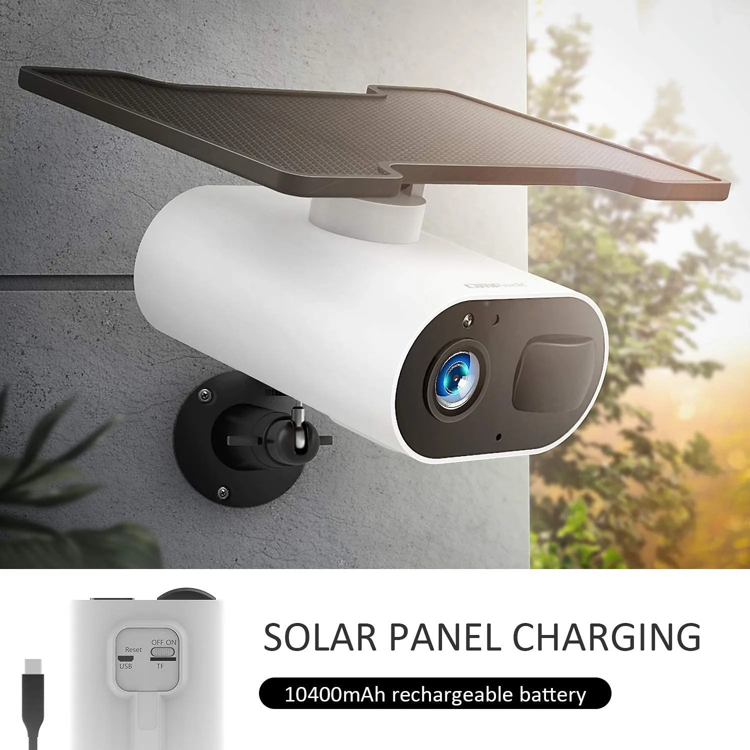 Campark AP25 1080P Wireless IP Home Security Camera with Solar Panel (USA Only)