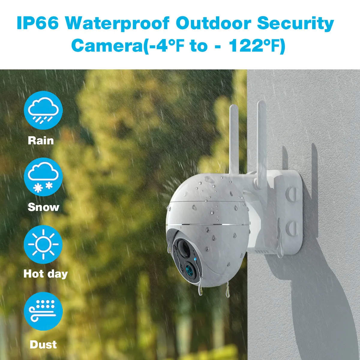 Campark AP50 1080P 5x Digital Zoom Wireless PTZ Rechargeable Battery Security Camera