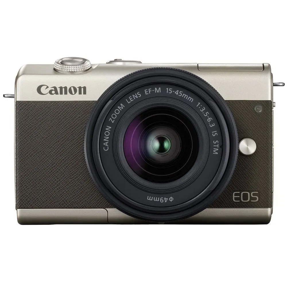 Canon EOS M200 Mirrorless Digital Camera Gold Limited Edition with 15-45mm Lens   Filter Accessory Kit