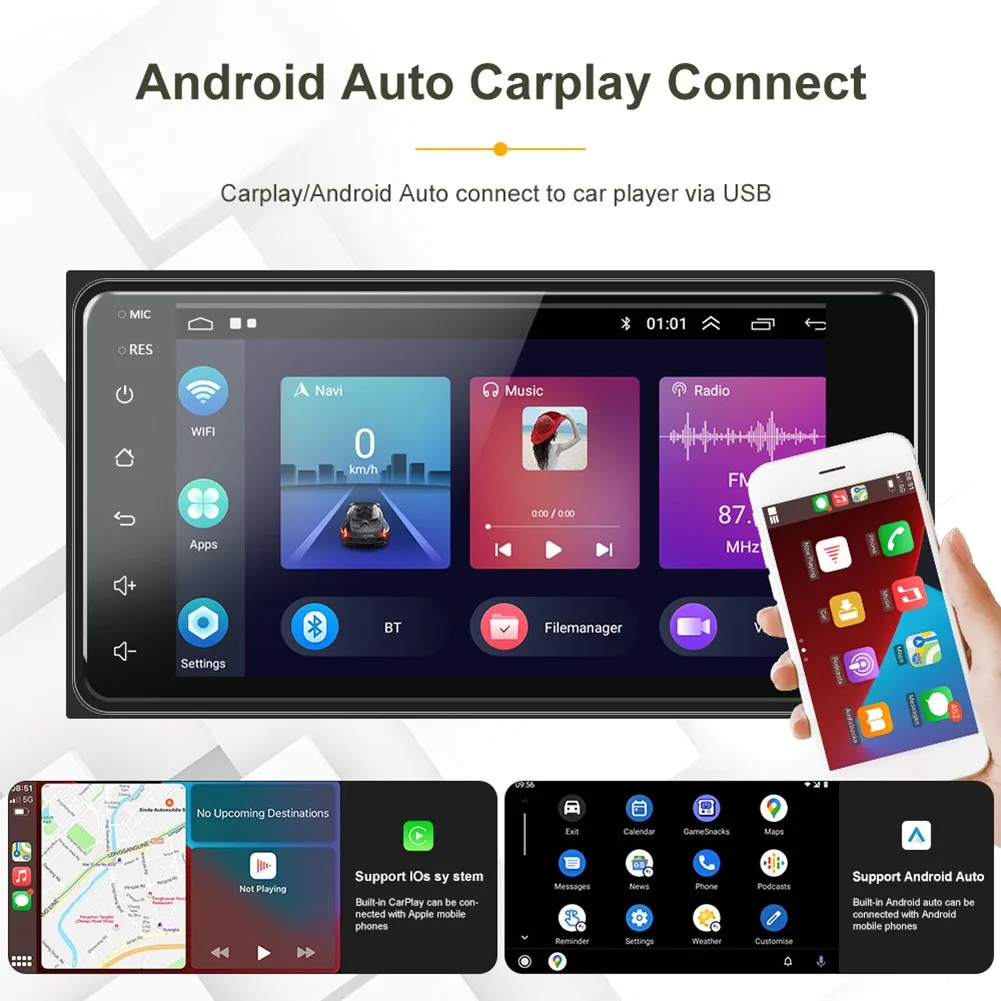 Car Radio Multimedia Video Player 7-inch Android 11 Carplay