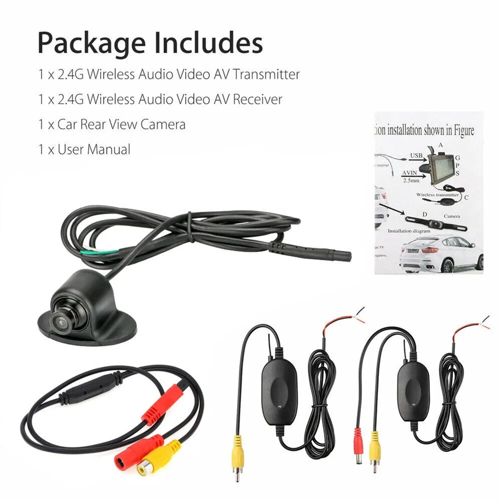 Car Rear View Camera 2.4g Wireless Rear Front Side View Reverse