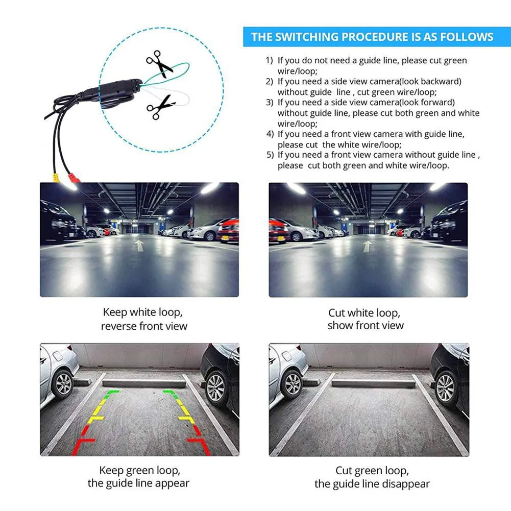Car Rear View Camera 2.4g Wireless Rear Front Side View Reverse