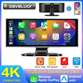 Color Name: Black, Sd Card Memory: 8g - 11.26" 4K Dash Cam Rear