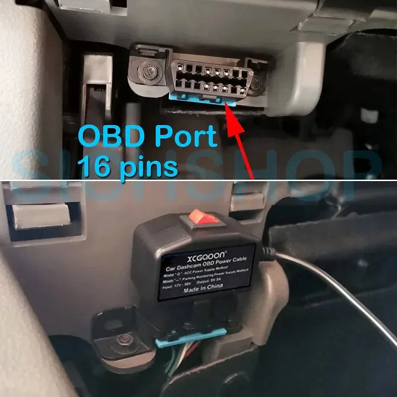 Color Name: Black - XCGaoon 24Hours Car OBD Hardwire Kit With