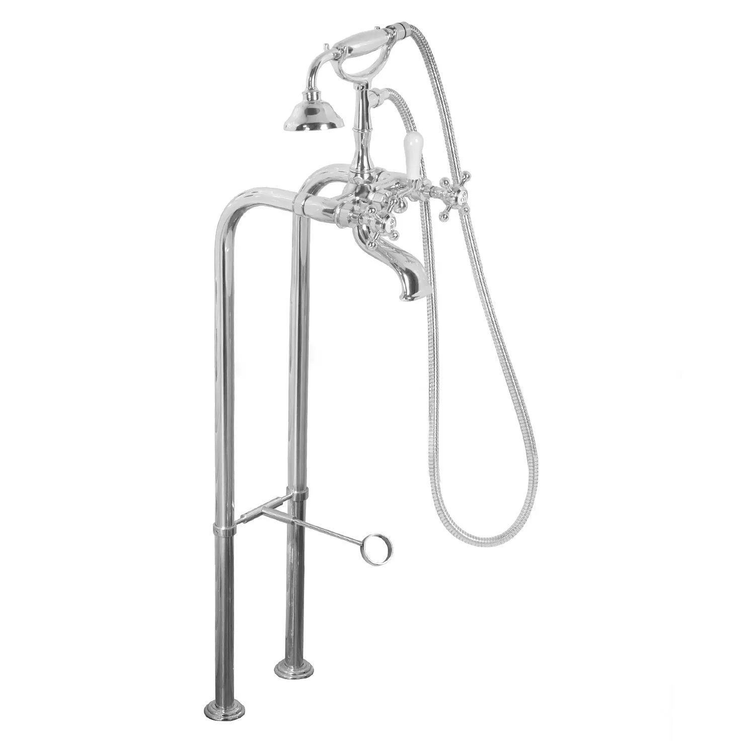 Coventry Brassworks 3/4" Floor Mounted Telephone Hand Shower with Tub Spout
