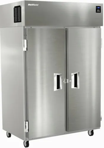 Delfield 6051XL-S two-section reach-in refrigerator with 33.2 cubic feet capacity