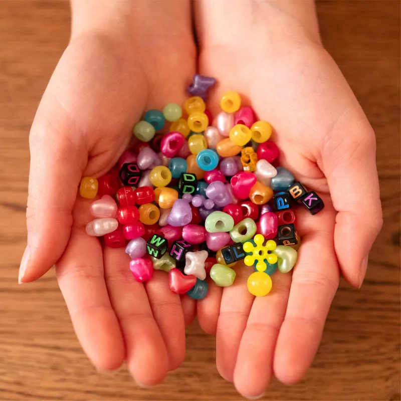 DIY UV Reactive and Glow-In-The-Dark Bracelet Bead Kit (400/box) for Beading, Bracelets, Necklace, Jewelry & Crafts. For Kids and Adults.