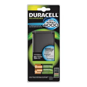 DURACELL 66105 Battery Charger, AA, AAA Battery, Nickel-Metal Hydride Battery, 4 -Battery