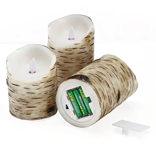 Flickering Candles, Candles Birch Set of 3