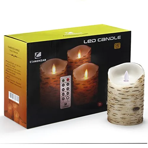 Flickering Candles, Candles Birch Set of 3