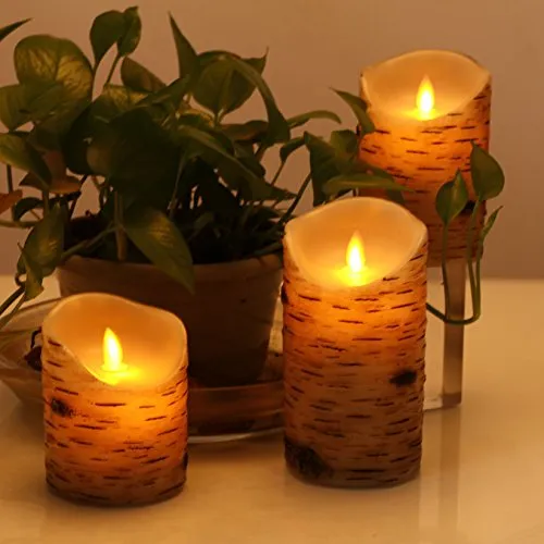 Flickering Candles, Candles Birch Set of 3