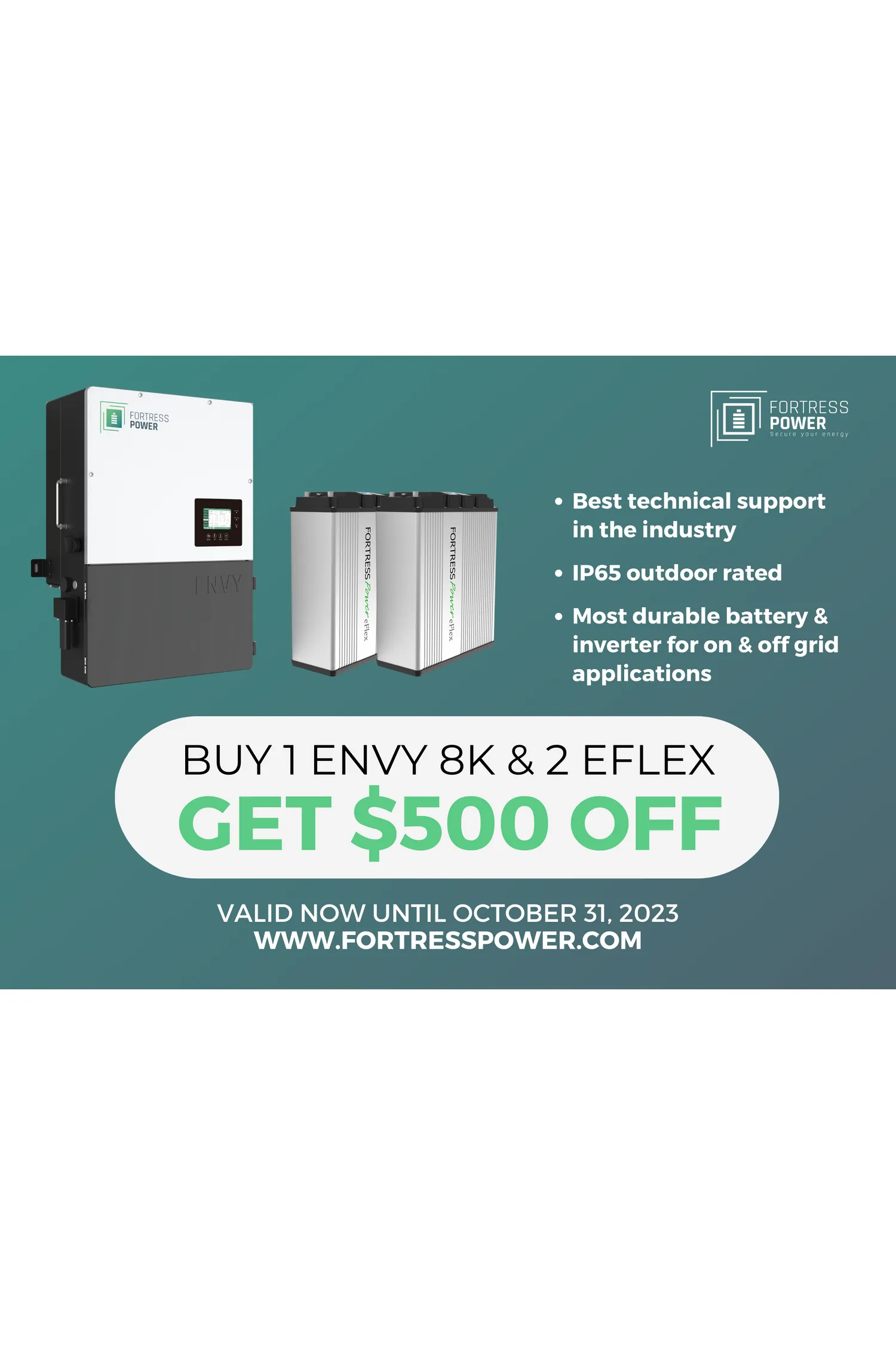 Fortress Power | Envy Inverter 10 KW | 10 Year Warranty