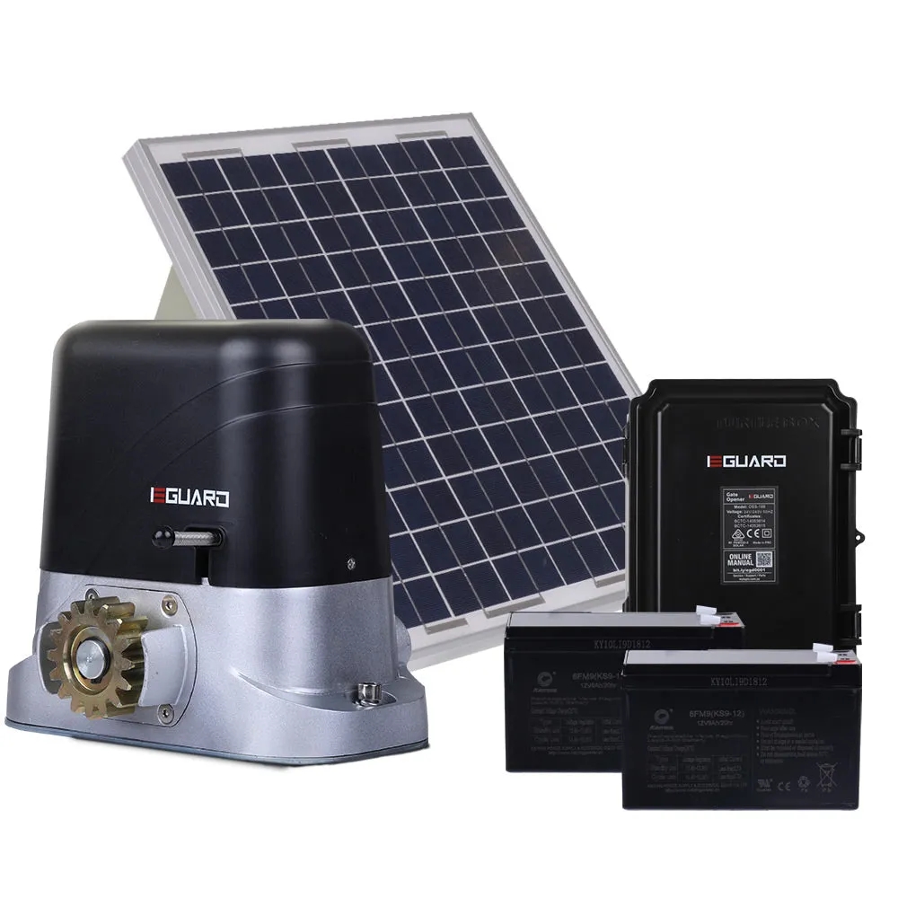 Full Solar Automatic Sliding Gate Opener, 500kg, 5m, E-Guard