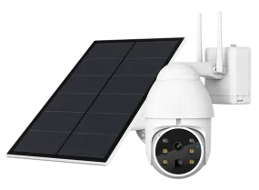 GERBER PTZ WiFi White Security Camera Solar