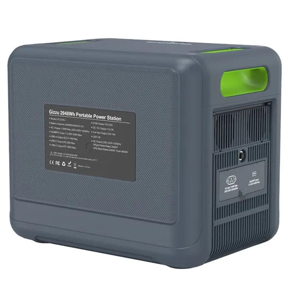 GIZZU Hero Pro 2048WH/2400W UPS Fast Charge LIFEPO4 Portable Power Station