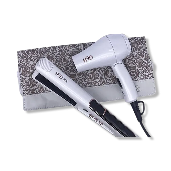 H2D Linear II Ice Hair Straightener and Travel Dry Set